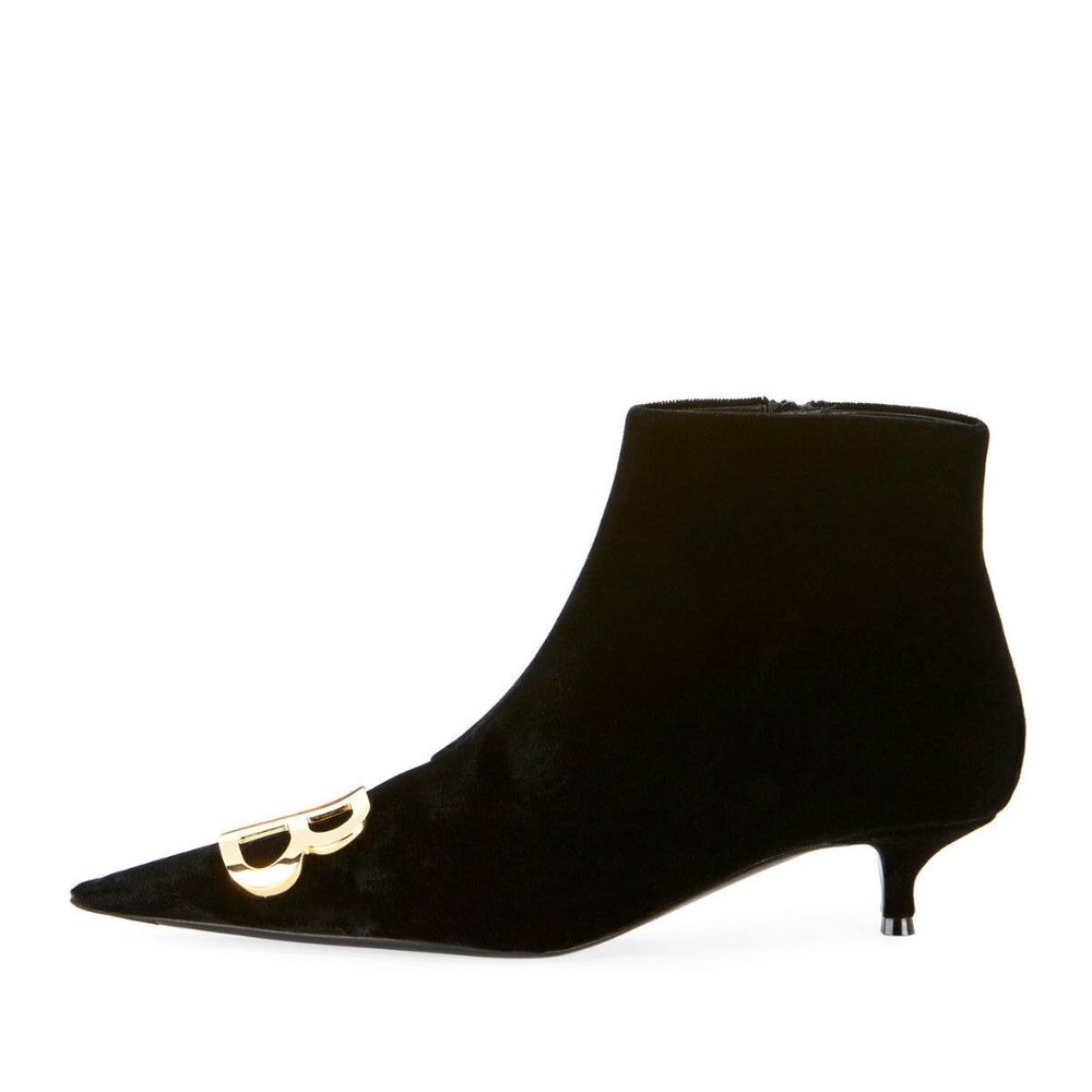 Balenciaga Velvet BB Knife Knit Booties Size 39 - Picture 2 of 3